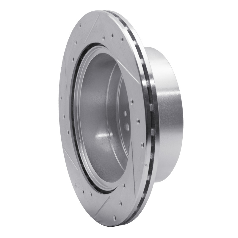 Kia Sorento Brake Rotor (1) - Rear Right - R1 Concepts - Drilled & Slotted - Silver - `03-`06